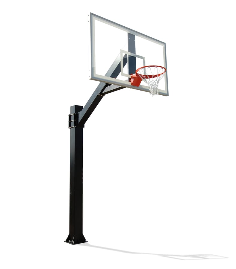 A HERCULES fixed-height in-ground basketball system